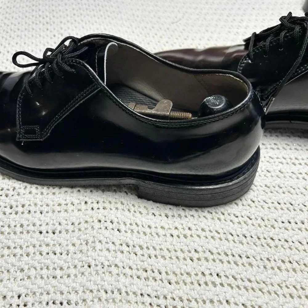 Knapp K17 76003‎ Black Patent Military Uniform Derby Shoes Mens 8.5H